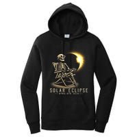 Solar Eclipse 2024 Total Eclipse April 8th 2024 Skull Women's Pullover Hoodie