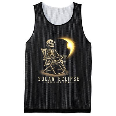 Solar Eclipse 2024 Total Eclipse April 8th 2024 Skull Mesh Reversible Basketball Jersey Tank