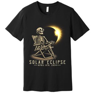 Solar Eclipse 2024 Total Eclipse April 8th 2024 Skull Premium T-Shirt