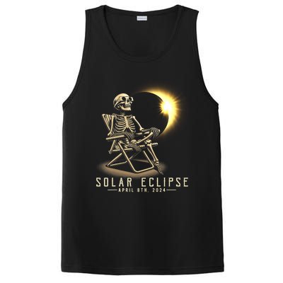 Solar Eclipse 2024 Total Eclipse April 8th 2024 Skull PosiCharge Competitor Tank