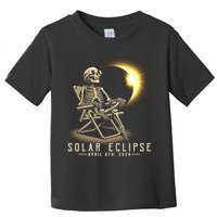Solar Eclipse 2024 Total Eclipse April 8th 2024 Skull Toddler T-Shirt