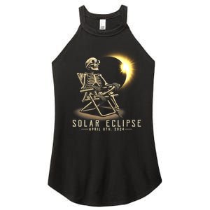 Solar Eclipse 2024 Total Eclipse April 8th 2024 Skull Women's Perfect Tri Rocker Tank