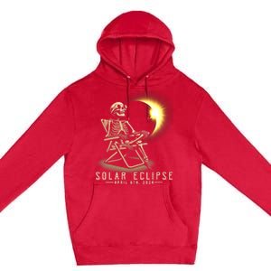 Solar Eclipse 2024 Total Eclipse April 8th 2024 Skull Premium Pullover Hoodie