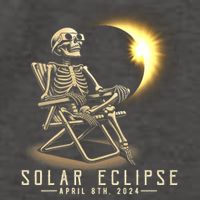 Solar Eclipse 2024 Total Eclipse April 8th 2024 Skull Vector Backpack