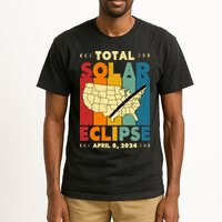 Solar Eclipse 2024 Total Solar Eclipse Vintage Retro Total Eclipse Tall T-Shirt