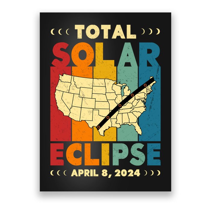 Solar Eclipse 2024 Total Solar Eclipse Vintage Retro Total Eclipse Poster
