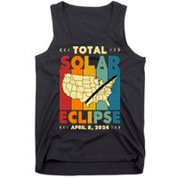 Solar Eclipse 2024 Total Solar Eclipse Vintage Retro Total Eclipse Tank Top