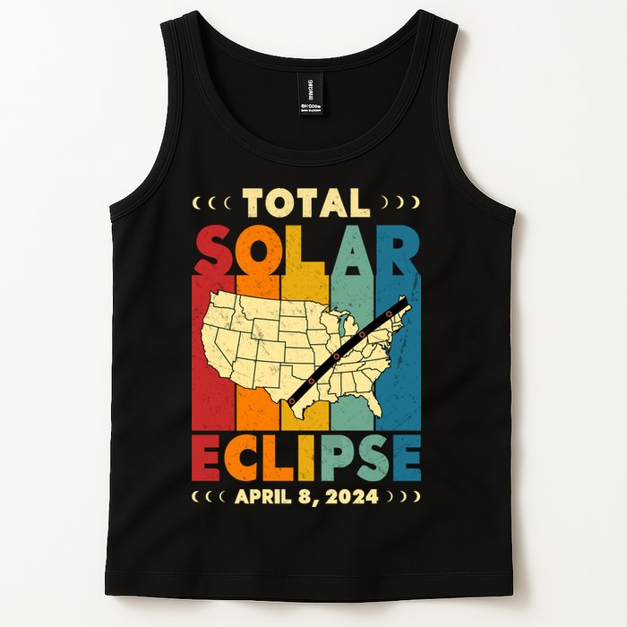Solar Eclipse 2024 Total Solar Eclipse Vintage Retro Total Eclipse Tank Top