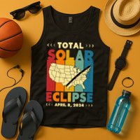 Solar Eclipse 2024 Total Solar Eclipse Vintage Retro Total Eclipse Tank Top