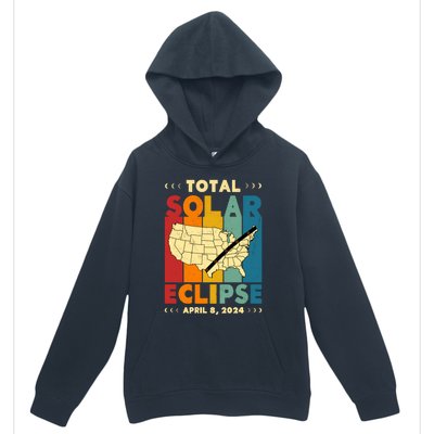 Solar Eclipse 2024 Total Solar Eclipse Vintage Retro Total Eclipse Urban Pullover Hoodie