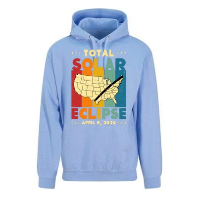 Solar Eclipse 2024 Total Solar Eclipse Vintage Retro Total Eclipse Unisex Surf Hoodie