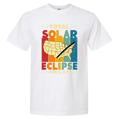 Solar Eclipse 2024 Total Solar Eclipse Vintage Retro Total Eclipse Garment-Dyed Heavyweight T-Shirt