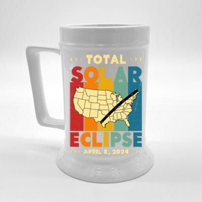 Solar Eclipse 2024 Total Solar Eclipse Vintage Retro Total Eclipse Beer Stein