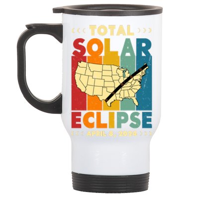 Solar Eclipse 2024 Total Solar Eclipse Vintage Retro Total Eclipse Stainless Steel Travel Mug