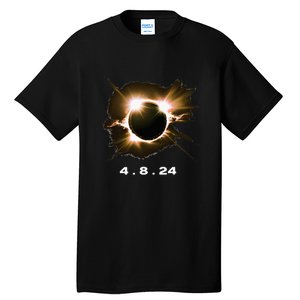 Solar Eclipse 4.8.24 Totality Event 2024 Souvenir Tall T-Shirt