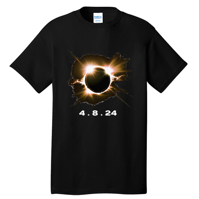 Solar Eclipse 4.8.24 Totality Event 2024 Souvenir Tall T-Shirt