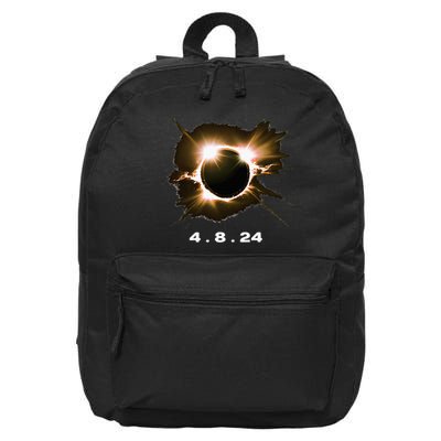 Solar Eclipse 4.8.24 Totality Event 2024 Souvenir 16 in Basic Backpack