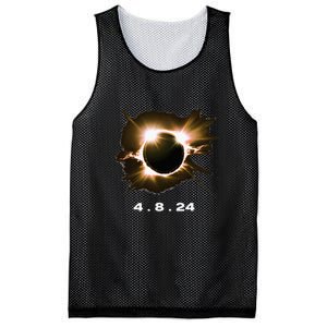 Solar Eclipse 4.8.24 Totality Event 2024 Souvenir Mesh Reversible Basketball Jersey Tank