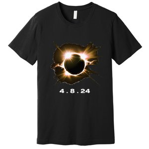 Solar Eclipse 4.8.24 Totality Event 2024 Souvenir Premium T-Shirt