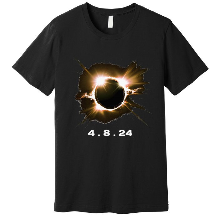 Solar Eclipse 4.8.24 Totality Event 2024 Souvenir Premium T-Shirt