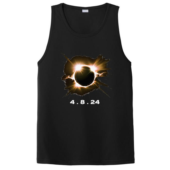 Solar Eclipse 4.8.24 Totality Event 2024 Souvenir PosiCharge Competitor Tank