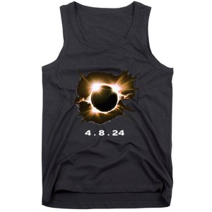 Solar Eclipse 4.8.24 Totality Event 2024 Souvenir Tank Top