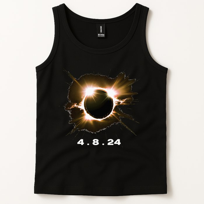 Solar Eclipse 4.8.24 Totality Event 2024 Souvenir Tank Top
