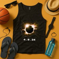 Solar Eclipse 4.8.24 Totality Event 2024 Souvenir Tank Top