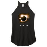 Solar Eclipse 4.8.24 Totality Event 2024 Souvenir Women's Perfect Tri Rocker Tank