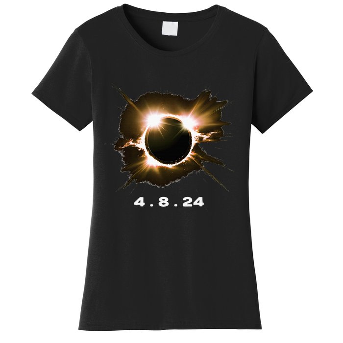 Solar Eclipse 4.8.24 Totality Event 2024 Souvenir Women's T-Shirt