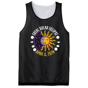 Solar Eclipse 842024 Eclipse With Sun Crescent Moon Mesh Reversible Basketball Jersey Tank