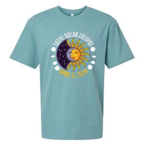 Solar Eclipse 842024 Eclipse With Sun Crescent Moon Sueded Cloud Jersey T-Shirt