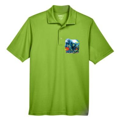 Sea Life - Classic Collage Men's Origin Performance Piqué Polo