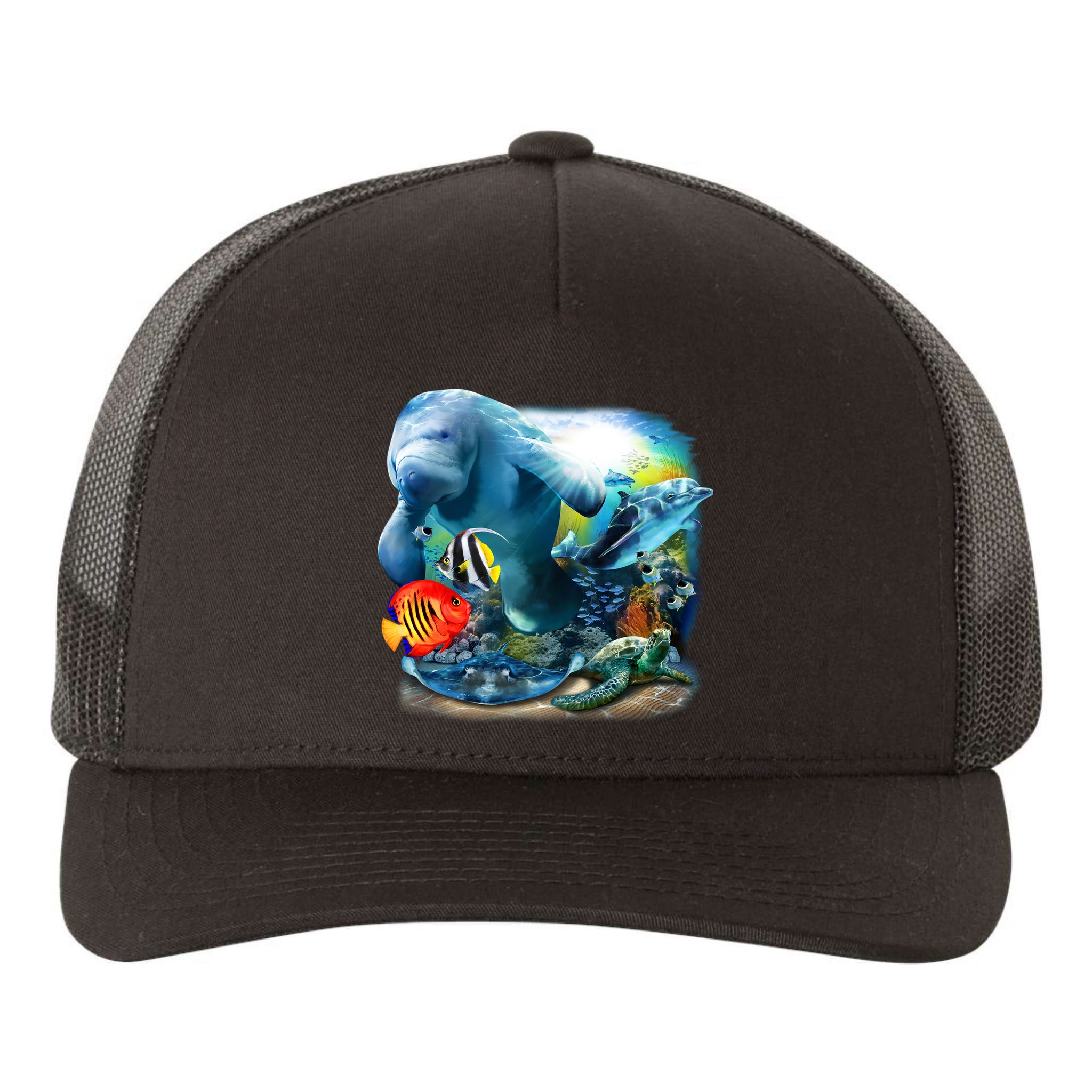 Sea Life - Classic Collage Yupoong Adult 5-Panel Trucker Hat