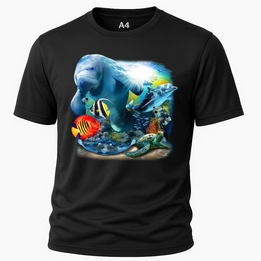 Sea Life - Classic Collage Cooling Performance Crew T-Shirt