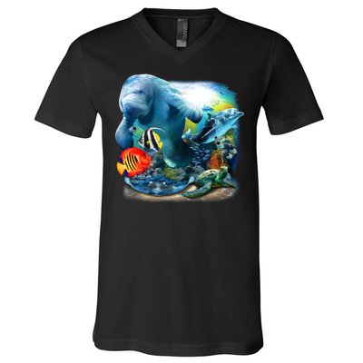 Sea Life - Classic Collage V-Neck T-Shirt