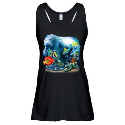 Sea Life - Classic Collage Ladies Essential Flowy Tank