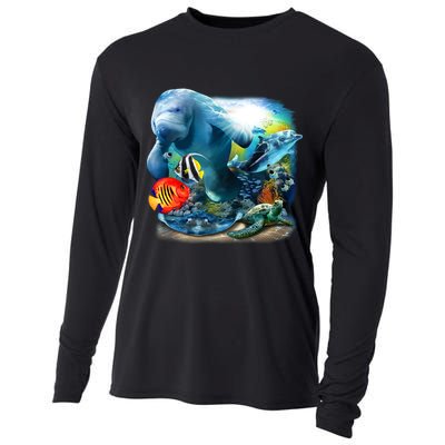 Sea Life - Classic Collage Cooling Performance Long Sleeve Crew