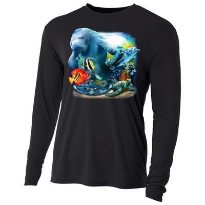 Sea Life - Classic Collage Cooling Performance Long Sleeve Crew