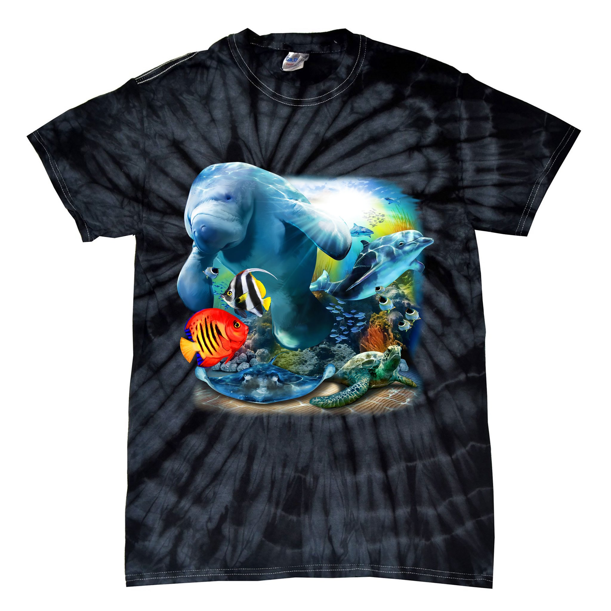 Sea Life - Classic Collage Tie-Dye T-Shirt