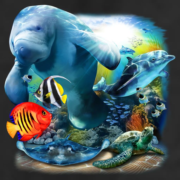 Sea Life - Classic Collage Trucker Hat