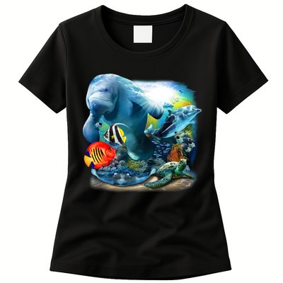 Sea Life - Classic Collage Womens T-Shirt
