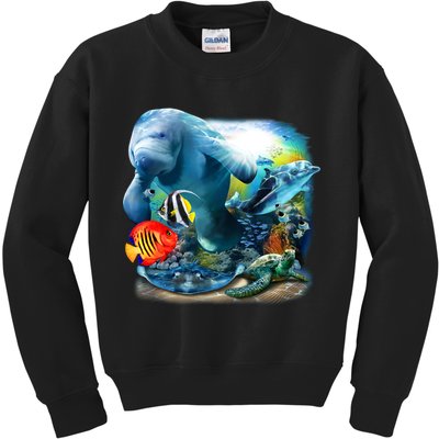 Sea Life - Classic Collage Kids Sweatshirt