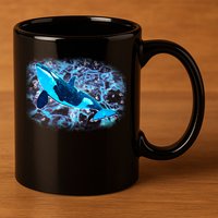 Sea Life Whale 11oz C Handle Ceramic Mug