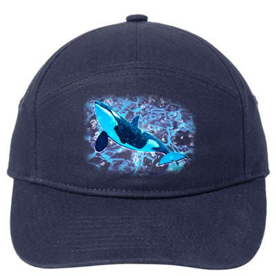 Sea Life Whale 7-Panel Snapback Hat