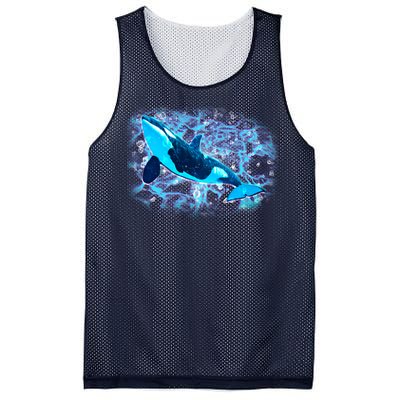 Sea Life Whale Mesh Reversible Basketball Jersey Tank