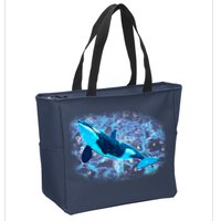 Sea Life Whale Zip Tote Bag