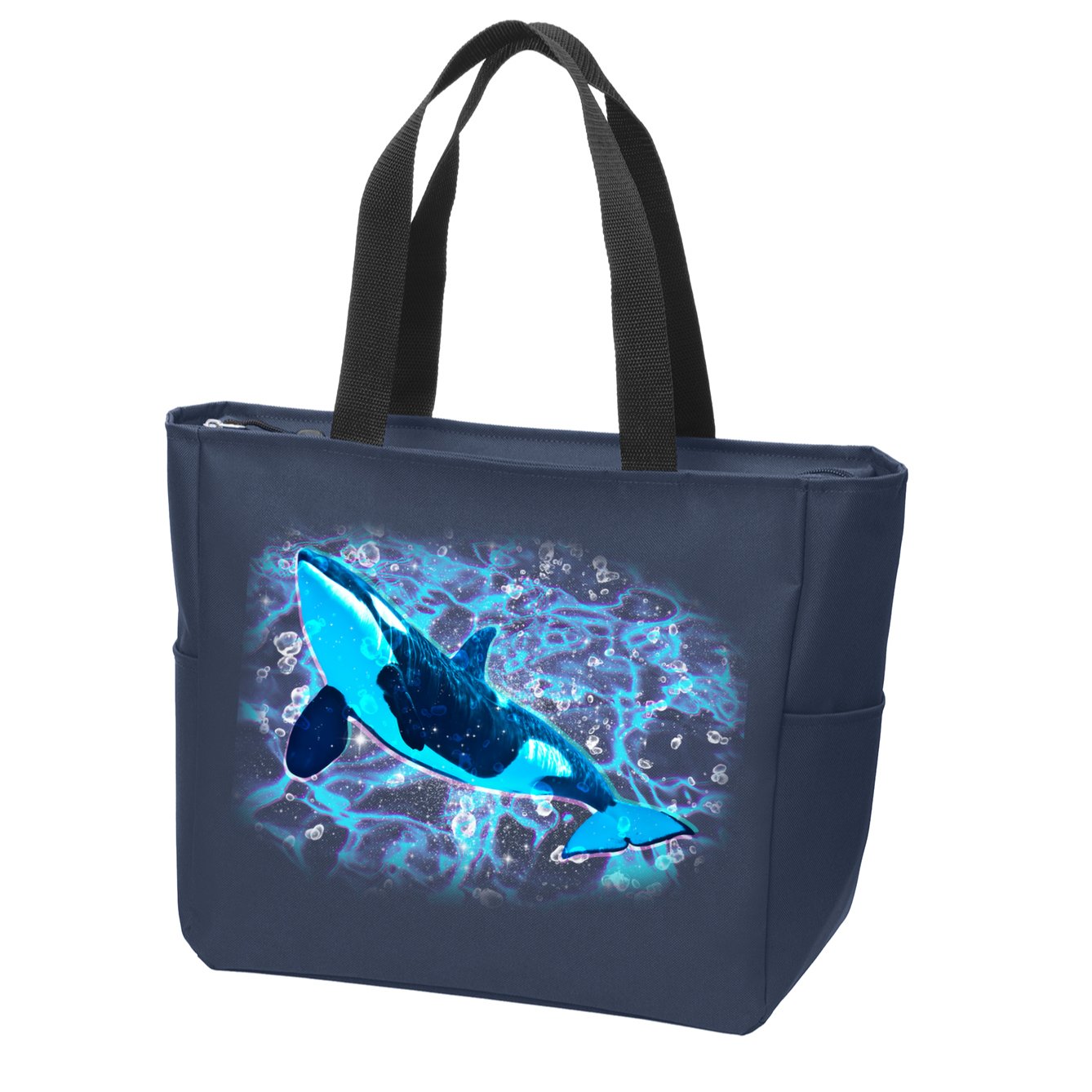 Sea Life Whale Zip Tote Bag