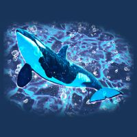 Sea Life Whale Zip Tote Bag