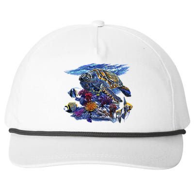 Sea Turtle Life Snapback Five-Panel Rope Hat